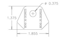 1" X .058 X 3/8 HOLE X 3/16 CLEVIS